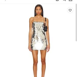House of Harlow 1960 Silver Sequin Dress